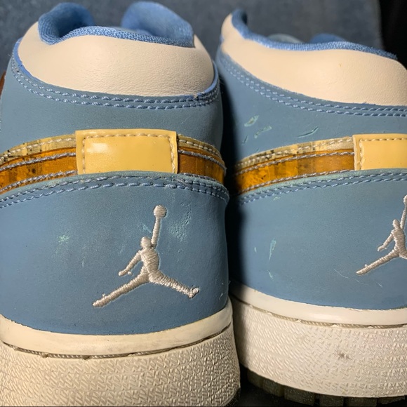 Air Jordan 1 Retro Alpha White University Blue 2007 7Y - Picture 12 of 16
